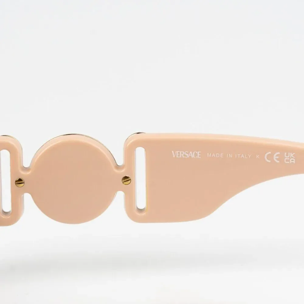 SALE! NEW Versace VE4480U 54946I Nude Brown Mirror  Oval Unisex Sunglasses